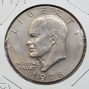 Lot of 5 Eisenhower Dollars...1971, 1971-D, 1974-D, 1976-D, 1978-D... AU